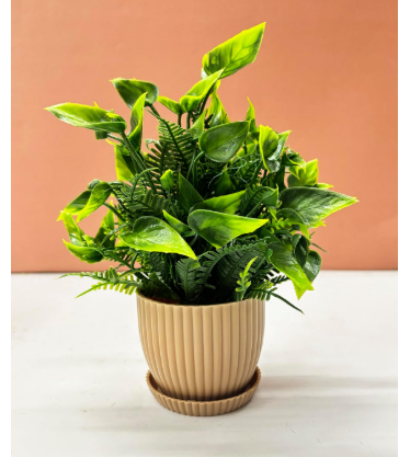 dekorly 6 packs fake plants small, mini artificial plants indoor for home farmhouse bathroom shelf décor (height : 17cm, chocolate) plastic