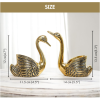 behoma aluminium pair of swans for good luck and love | candle holder for home decor tabletop living room | showpiece for gifting anniversary diwali & navratri pooja (candles/plants not included),gold